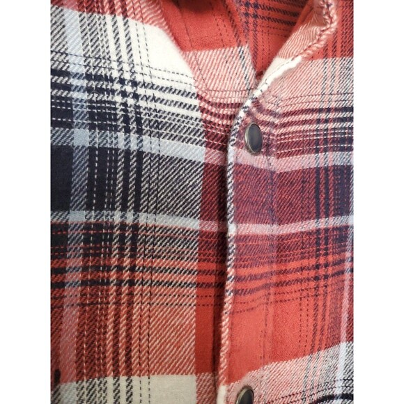 Lucky Brand Shirt Mens M Pearl Snap Saturday Stretch Flannel Western Plaid Bloke - Picture 11 of 16